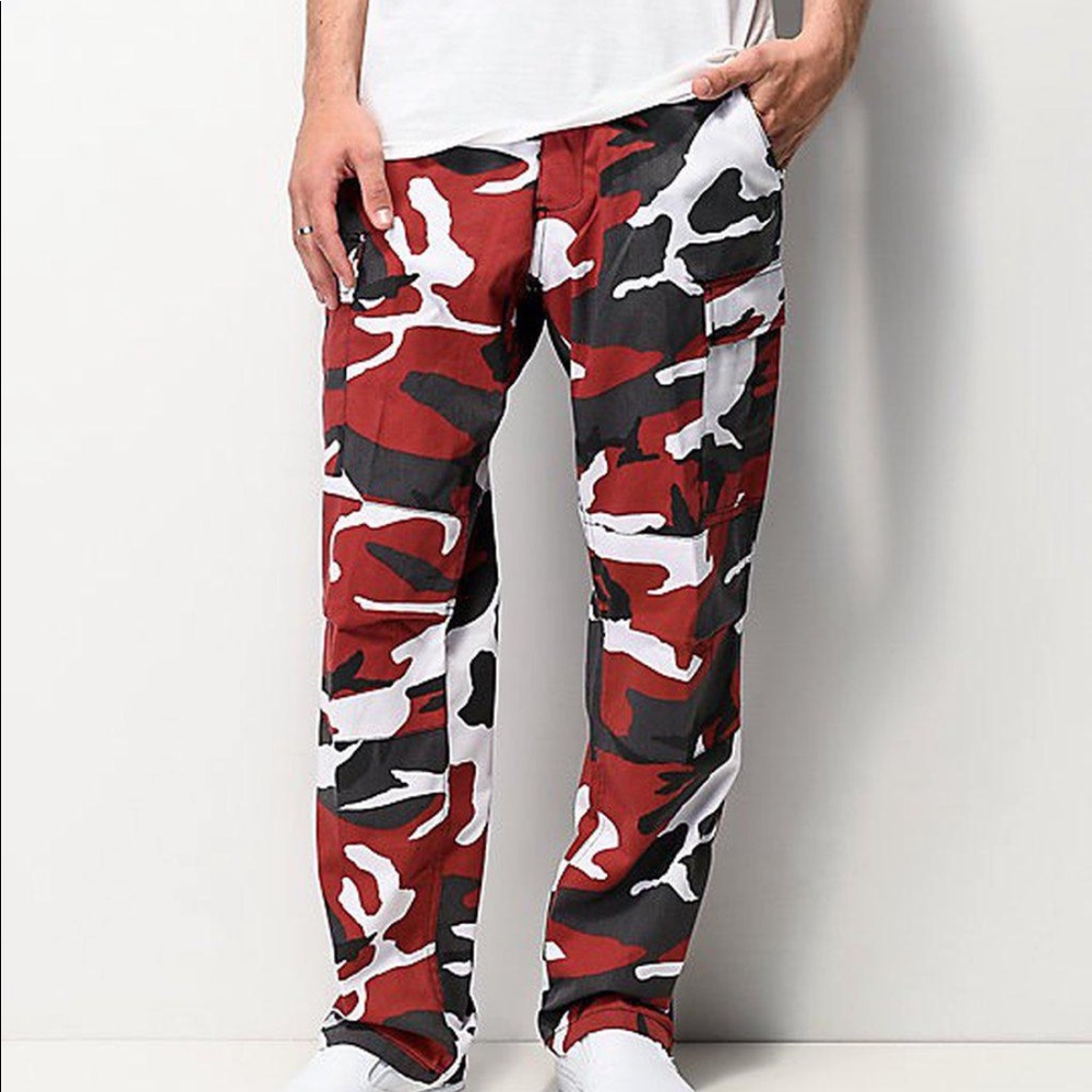 Rothco Camo Pants Red Black White